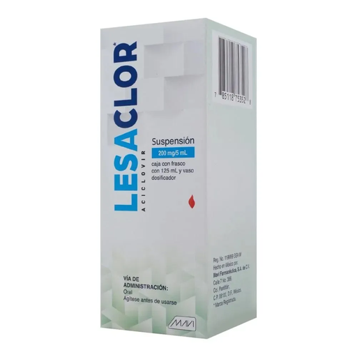 LESACLOR SUSPEN C/125ML (ACICLOVIR)(MAVI)