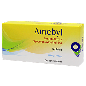 AMEBYL 400MG C/20 TAB (METRONIDAZOL/DIYODOHIDROXIQUINOLEINA)(OFFENBACH)