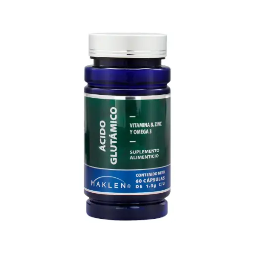 ACIDO GLUTAMICO, VITAMINA B, ZINC, OMEGA 3 C/60 CAP (IVA)(MAKLEN)