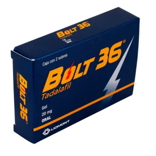 BOLT 36 20MG GEL C/2 SOBRES (TADALAFIL)(LIOMONT)