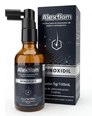 ALEXFLUM 5G/100ML C/ATOMIZADOR C/60 ML - MINOXIDIL (RAAM)
