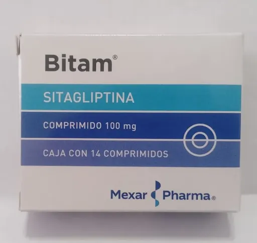 BITAM 100 MG C/14 COMPRIMIDOS (SITAGLIPTINA) MEXAR PHARMA