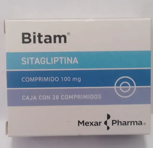 BITAM 100 MG/28 TAB (SITAGLIPTINA) MEX PHARMA