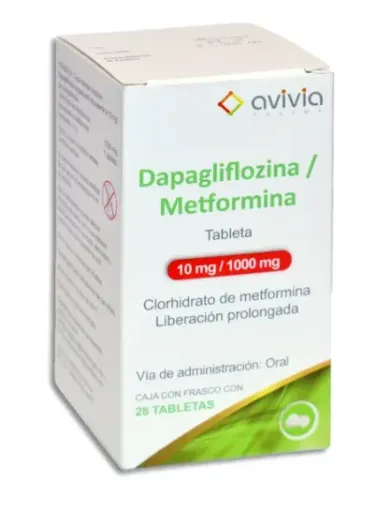 DAPAGLIFLOZINA/METFORMINA LB 10MG/1000MG C/28 TAB (AVIVIA)